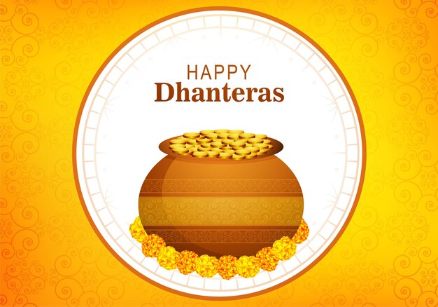 Olla de monedas de oro happy dhanteras