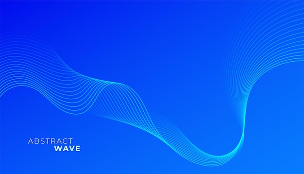 Onda abstracta de estilo de línea con fondo de movimiento curvo y suave