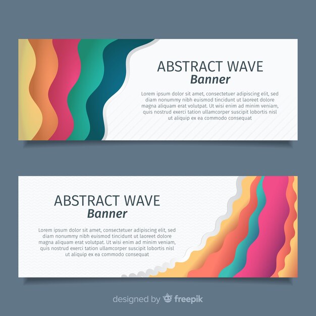 Onda abstracta pancartas