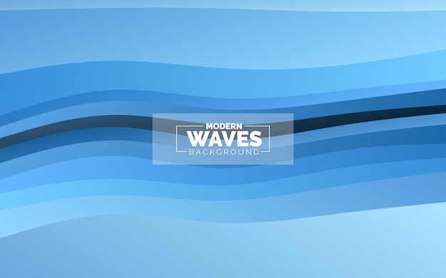 Onda de agua vector de fondo abstracto estilo de diseño plano ilustración vectorial