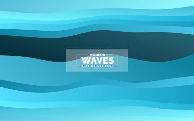 Onda de agua vector de fondo abstracto estilo de diseño plano ilustración vectorial