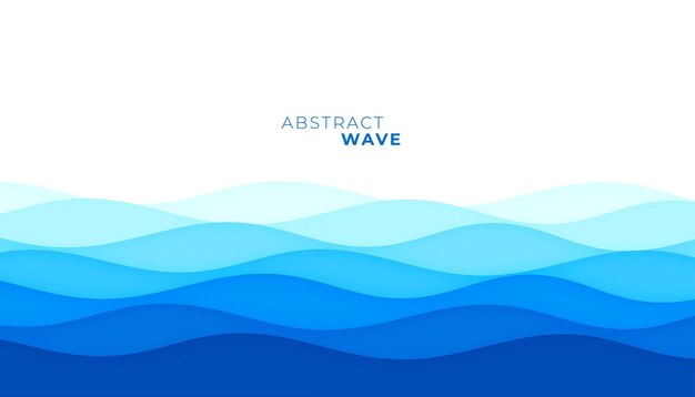 Onda azul abstracta con fondo de movimiento fluido en estilo de línea