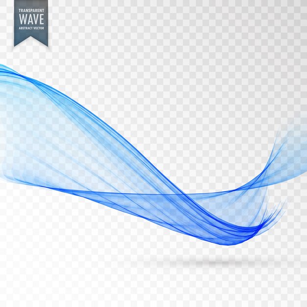 Onda elegante suave sobre fondo transparente