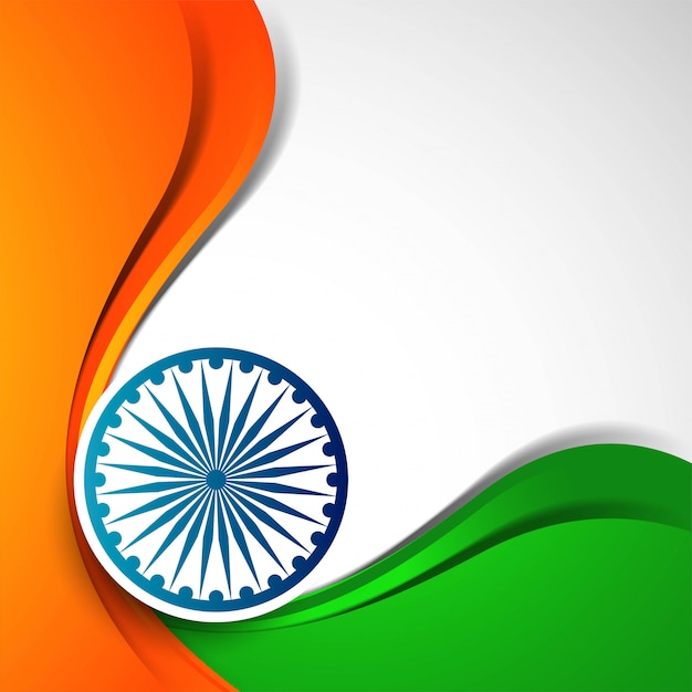 Onda elegante del tema abstracto de la bandera india