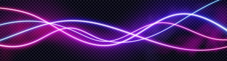 Vector gratuito onda de frecuencia de voz de audio de neón y luz abstracta