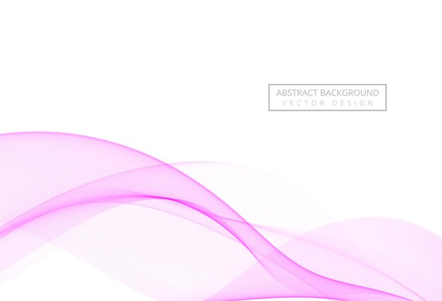 Onda que fluye elegante rosa abstracta en blanco