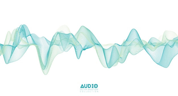 Vector gratuito onda de sonido de audio 3d