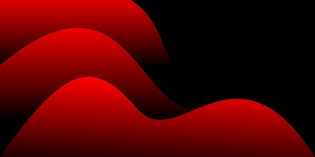 Ondas abstractas rojas y negras