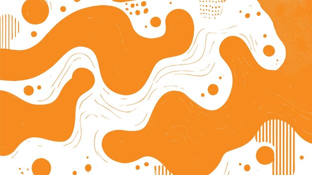 ondas naranjas fluidas en el fondo
