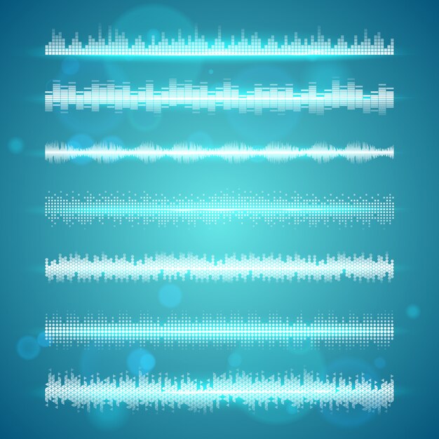 Las ondas de sonido muestran líneas horizontales establecidas