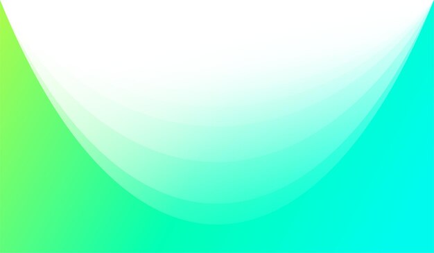 Ondas verdes y azules sobre un fondo blanco.