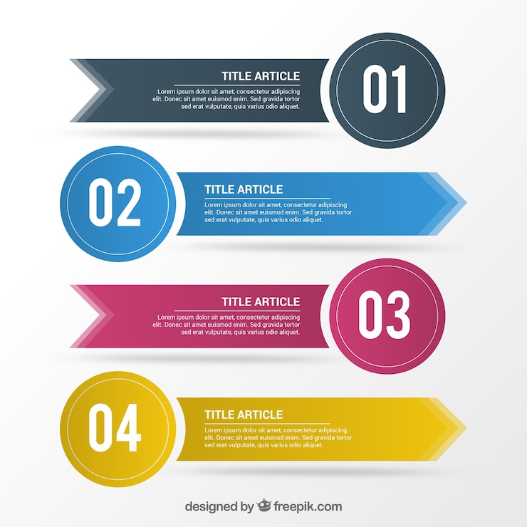 Vector gratuito opciones infográficas coloridas