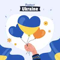 Vector gratuito oración dibujada a mano por la ilustración de ucrania