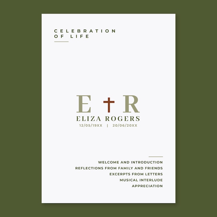 Vector gratuito orden de servicio funerario de diseño plano