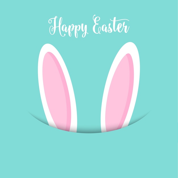 Vector gratuito orejas de conejo de pascua