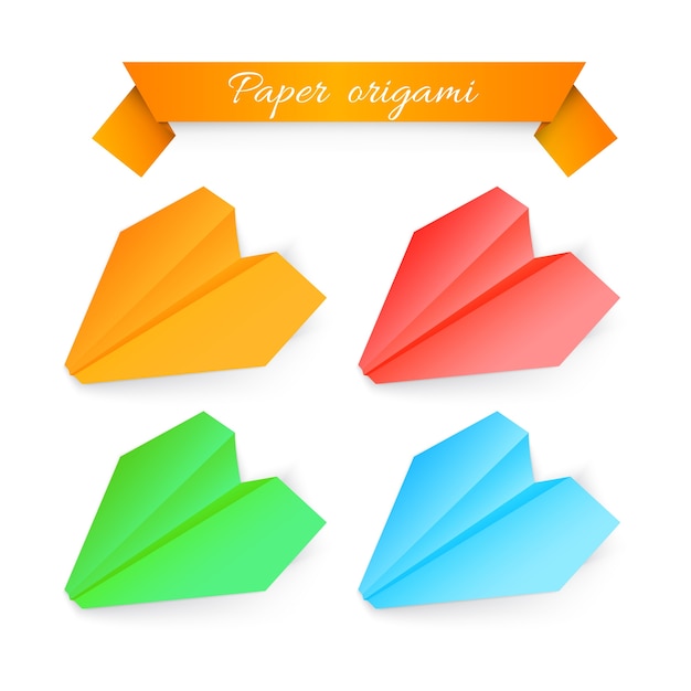 Origami de aeroplano de papel