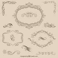 Vector gratuito ornamento de la boda colección