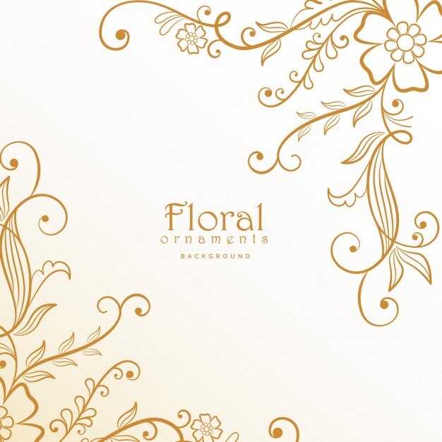 Ornamentos florales dorados