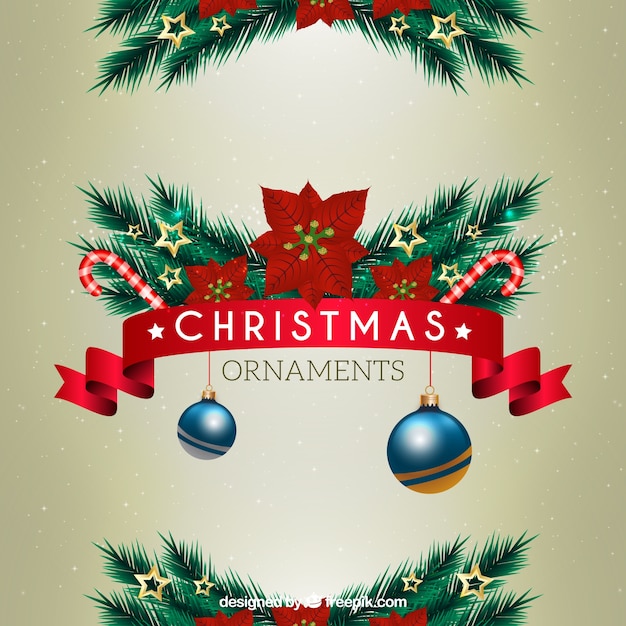 Ornamentos de navidad brillantes
