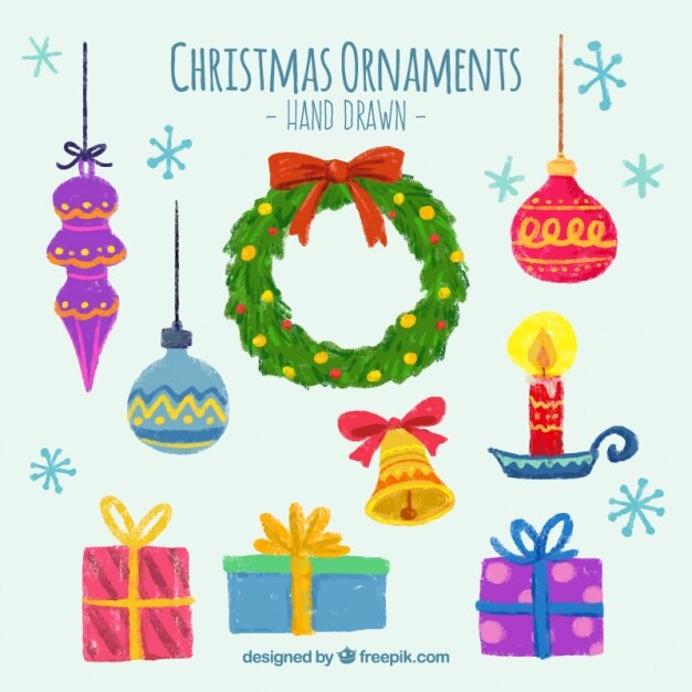 Ornamentos de navidad y regalos pintados a mano