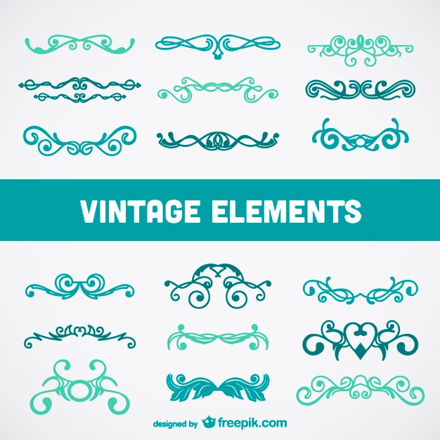 Vector gratuito ornamentos retro para descarga gratuita