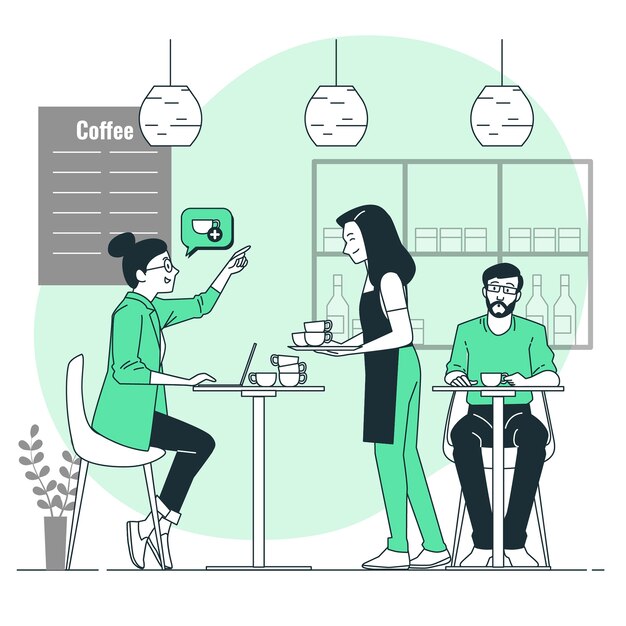 Otra ilustración del concepto de café