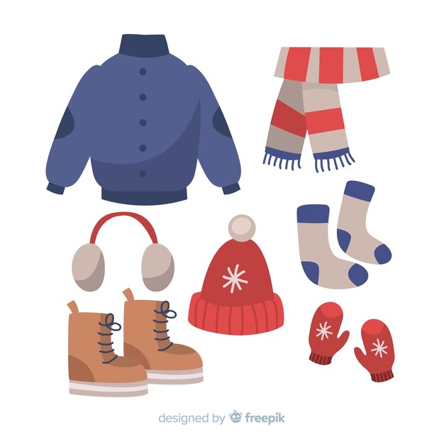 Outfit invierno dibujado a mano