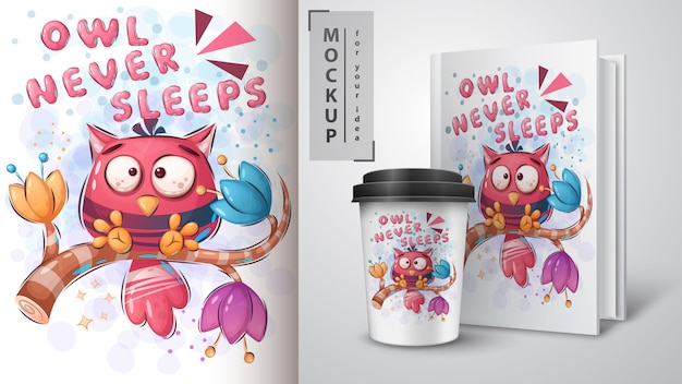 Owl nunca duerme póster y merchandising