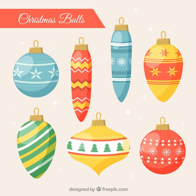 Pack adorable de bolas navideñas
