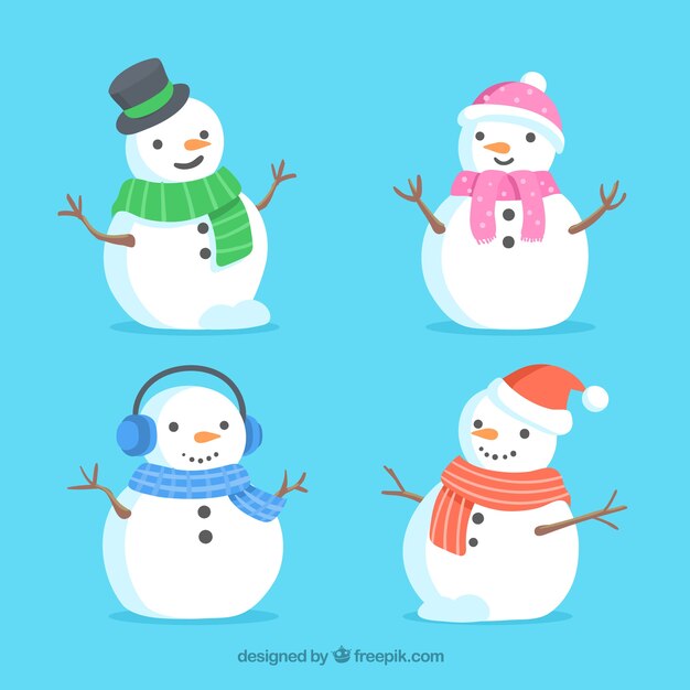 Pack de adorables muñecos de nieve 