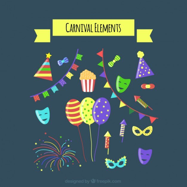 Pack de adornos de carnaval