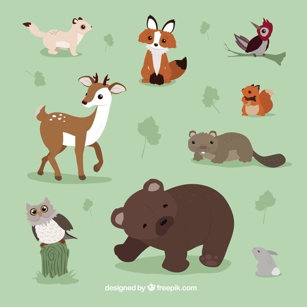 Pack de animales adorables de invierno