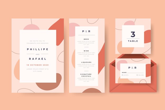 Pack de artículos de boda