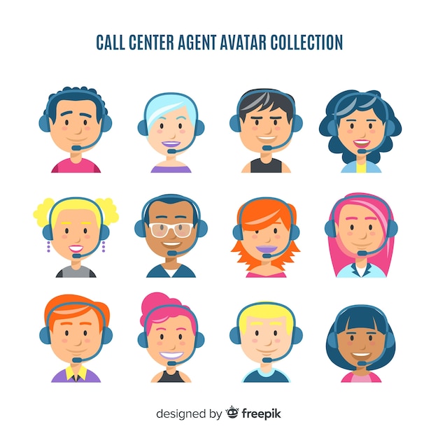Pack de avatares de call center