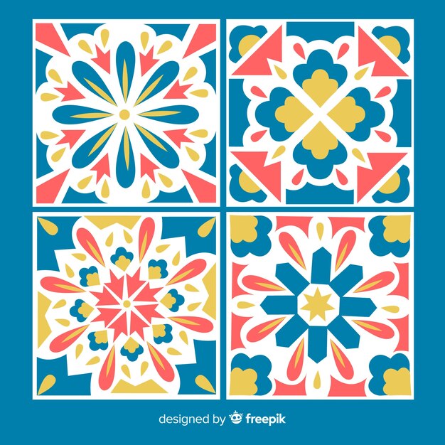 Pack de azulejos modernos coloridos