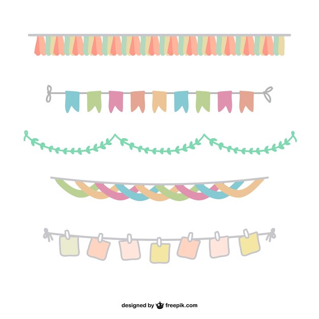 Pack de banderines coloridos