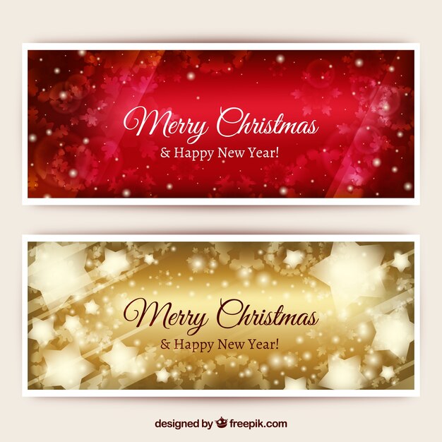 Pack de banners brillantes navideños