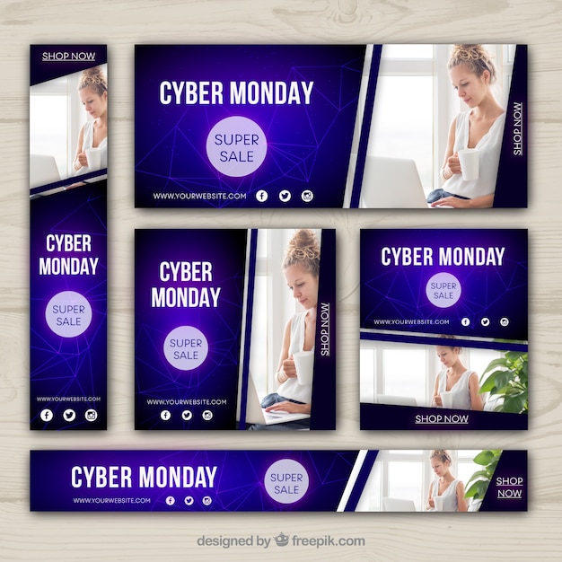 Pack de banners de cyber monday