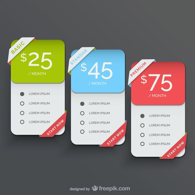 Pack de banners de precios