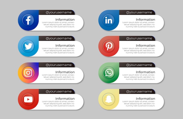 Pack de banners de redes sociales con mensaje.