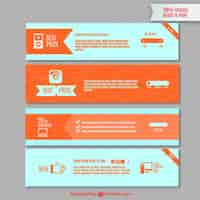 Vector gratuito pack de banners