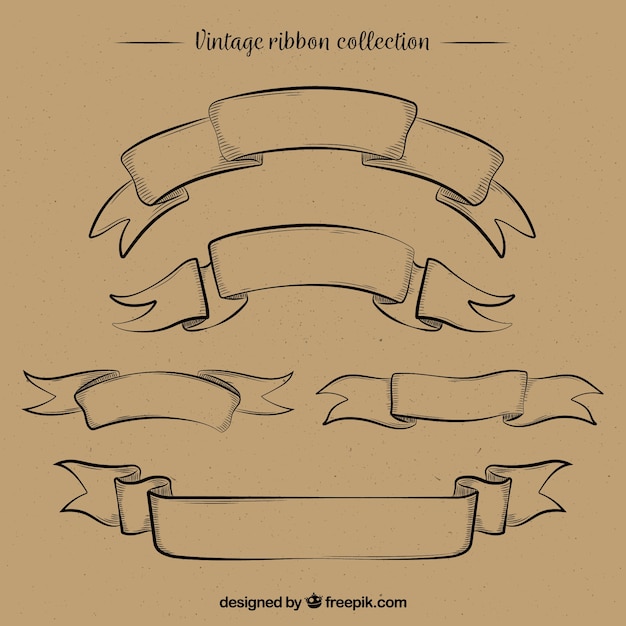 Pack de bocetos de cintas vintage 