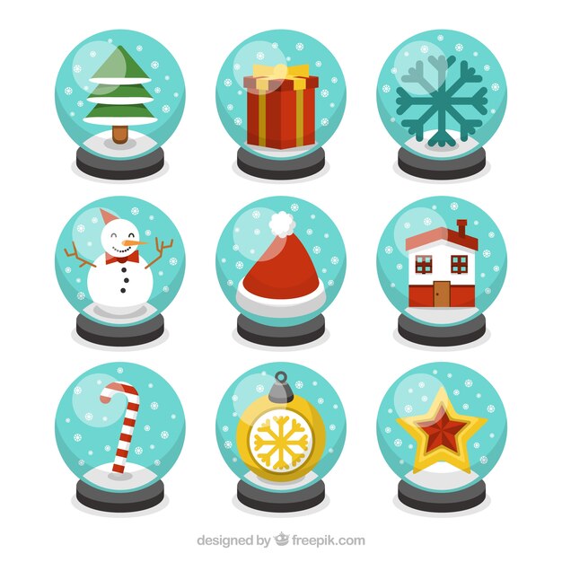 Pack de bolas de navidad con adornos