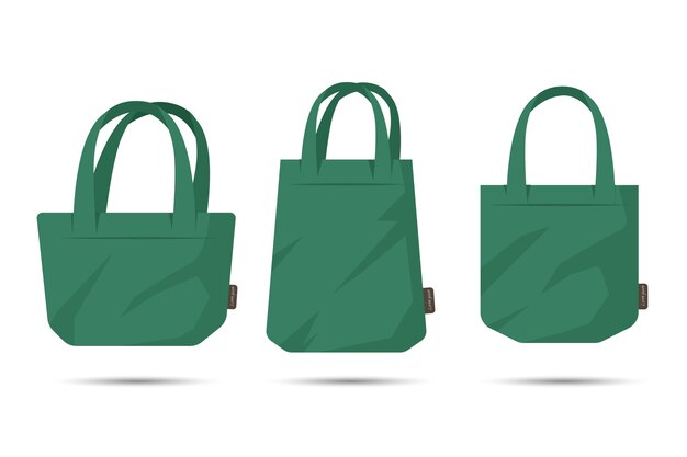 Pack de bolsa de tela de diseño plano