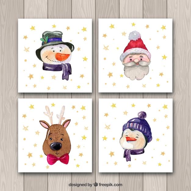 Pack de bonitas cartas navideñas