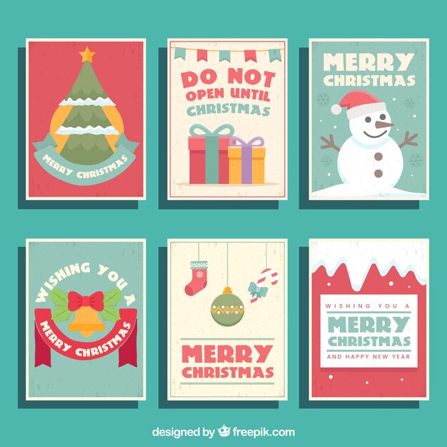 Pack de bonitas cartas navideñas