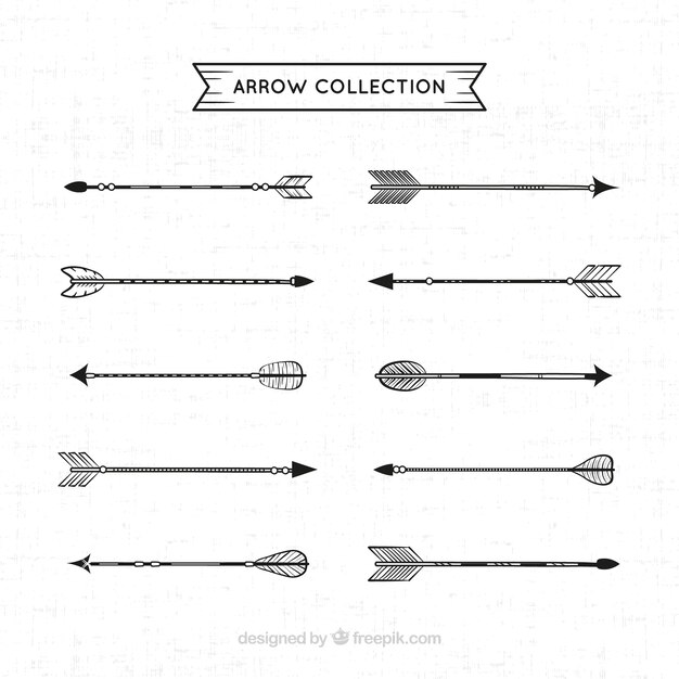 Pack de bonitas flechas lineales