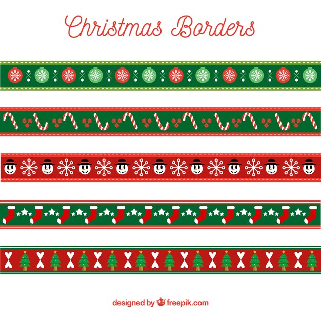Pack de bonitos bordes decorativos navideños