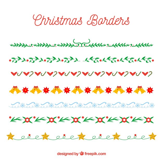 Pack de bonitos bordes decorativos navideños