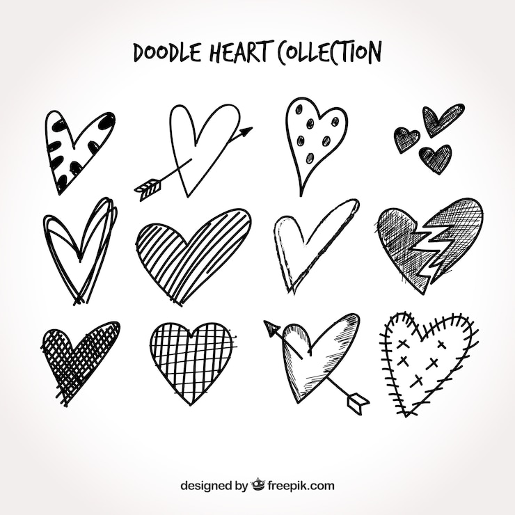 Vector gratuito pack de bonitos corazones